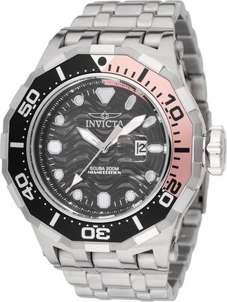 Invicta Pro Diver 48515 Heren Horloge - Quartz Uurwerk - Roestvrij Staal met zwarte Wijzerplaat - 52mm
