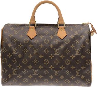 Louis Vuitton Brown Coated Canvas Boston Bag (Pre-Owned)