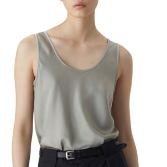 Closed Womens Shiny Tank In Grey Veneer