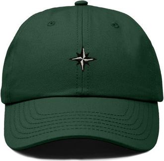 Dalix Starpoint Dad Cap in Dark Green at Nordstrom