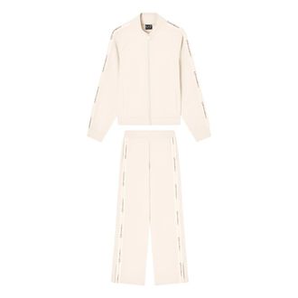 Emporio Armani Training Sets, female, Beige, Size: S Logo Series Stretch Modal Blend Tracksuit