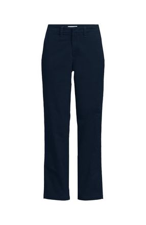 Lands End Mid Rise Classic Straight Leg Chino Ankle Pants in Radiant Navy at Nordstrom, Size 26W