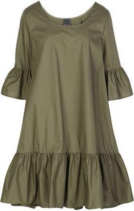 8 by YOOX COTTON RUFFLED SHORT DRESS
