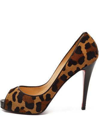 Christian Louboutin 120mm leopard-print sandals - Brown