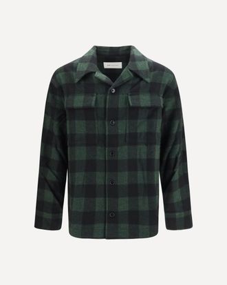 Ami Checked virgin wool Shirt Male XL