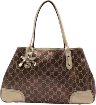 Gucci Pre-owned Handbags, female, Brown, Size: ONE SIZE Pre-owned Tote Bag