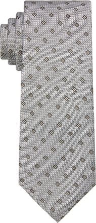 Calvin Klein Mens Multi-Texture Neat Tie - Dark Beige