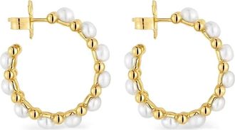 Tous Orecchini a cerchio con perle - Oro