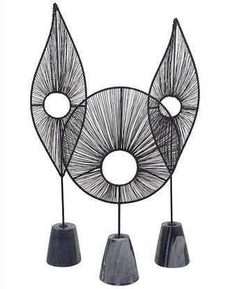 A&B Home Discontinued A&B Home Truman Decorative Leaves Statuaries, Set Of 3