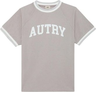 Autry Tops, Dames, Grijs, M, Katoen, Ronde hals T-shirt