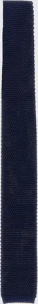 Brunello Cucinelli Silk Knit Tie with Applied Logo on the Loop