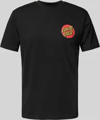 Santa Cruz T-Shirt mit Label-Print in Black, Größe S