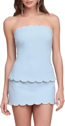 Avec Les Filles Scallop Edge Tube Top in Seafoam at Nordstrom, Size X-Large