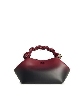 Ganni Small Ganni Bou Bag In Red Shaded Leather Blend