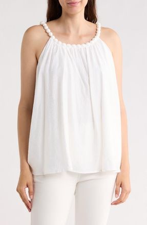 Patrizia Luca Beaded Balloon Top in White at Nordstrom Rack, Size X-Large