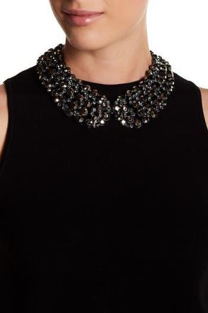 Eye Candy Los Angeles Diana Black Crystal Cluster Collar Necklace at Nordstrom Rack