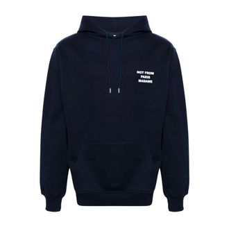 Dr&ocirc;le de Monsieur The Slogan Sweatshirt - male - Drole de Monsieur - Hoodies - Blue - L - Sweatshirts & Hoodies
