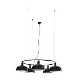 Faro Barcelona Faro Barcelona - Tatawin M L&aacute;mpara Colgante Circular Negro 20343-120-5l