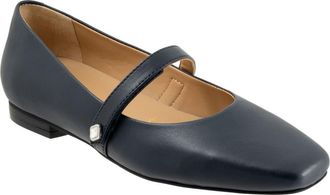 Softwalk Hazel Mary Jane Flat in Navy at Nordstrom, Size 10.5