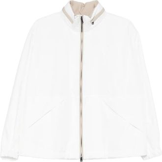 Brunello Cucinelli Jack met rits en kraag - Wit