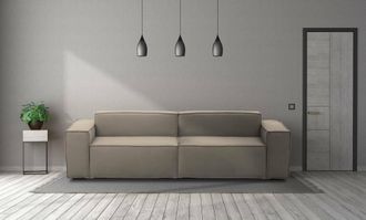 Talamo Italia Talamo Italia - Sof&aacute; Fijo Simona, Sof&aacute; Modular Lineal De 3 Plazas, 100% Made In Italy, Sof&aacute; De Sal&oacute;n Moderno En Tela., Cm 260x95h70, T&oacute;rtola, Con Emba