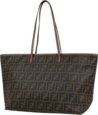 Fendi Brown Coated Canvas Shoulder Bag Tote Bag (Pre-Owned)