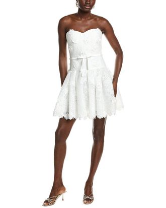 Badgley Mischka Bow Drop Waists Mini Dress