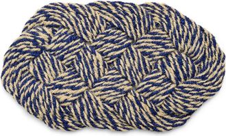 HAY Coco Fussmatte, swirl, blau / off-white