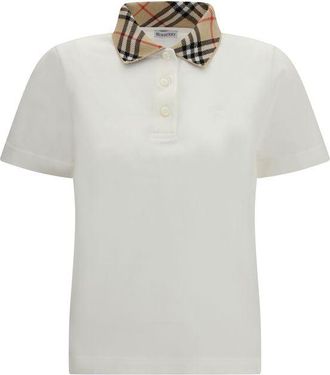 Burberry Witte Katoenen Poloshirt