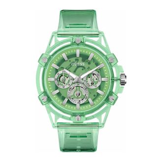 Guess King Multifunction Horloge - Heren - Accessoires - Groen - Maat: ONE Size