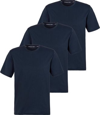 Copenhagen T-Shirt COPENHAGEN STUDIOS, Herren, Gr. L, blau (navy), Jersey, Obermaterial: 100% Baumwolle, unifarben, Basic, bequem normal, Rundhals, abgesteppte K
