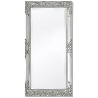 vidaXL Espejo De Pared Estilo Barroco Plateado 100x50 Cm Vidaxl