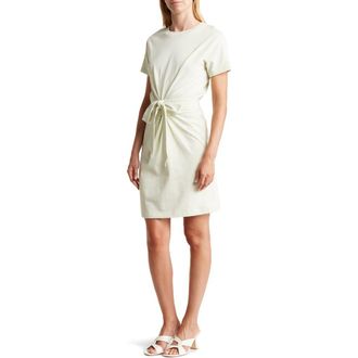 Vince Tie Waist Dress in Honeydew at Nordstrom Rack, Size Large