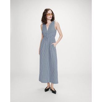Grace & Mila Lange geruite jurk, V-hals VELMIRA