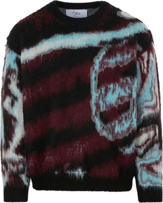 Aztech Mountain futuristic crew sweater - men - Acrylic/Wool/Alpaca/Polyamide - M - Red