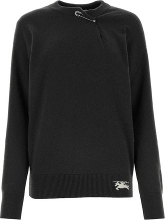 Burberry Womens Anthracite Cashmere Sweater - Dark Grey - Size X-Small