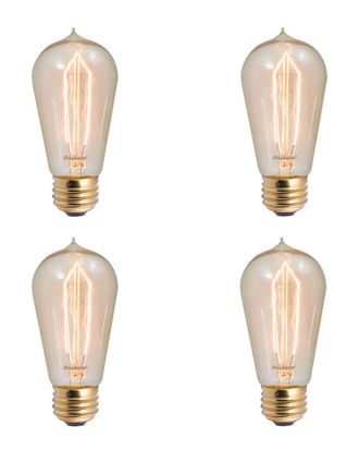 Bulbrite Set of 4 Incandescent Nostalgic Bulbs