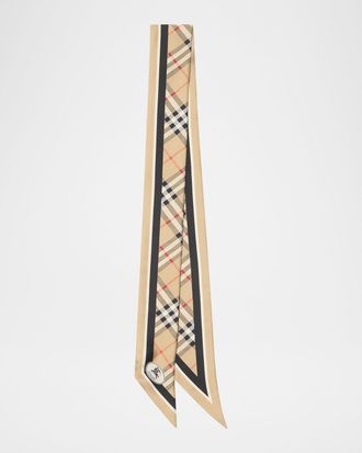 Burberry EKD Skinny Silk Scarf