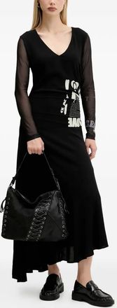 Desigual Abito asimmetrico con stampa - Nero