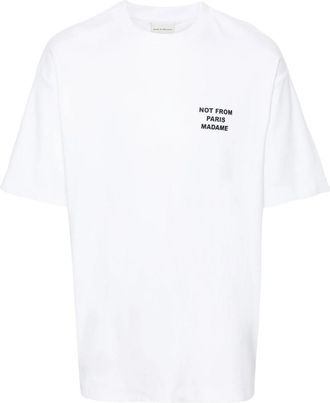 Dr&ocirc;le de Monsieur Slogan-print Cotton T-shirt