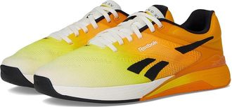 Reebok Nano X5 Athletic Shoes Chalk/Black/Electric Amber : Mens 10 - Womens 11.5 Medium, Rubber