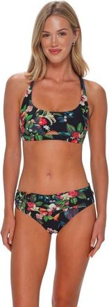 Sunsets Brandi Bralette Bikini Swimsuit Top in Fleur Noire at Nordstrom, Size Medium