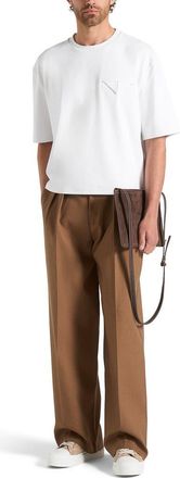 Mani&egrave;re De Voir Leon Boxy Cropped T-Shirt in White at Nordstrom, Size X-Small