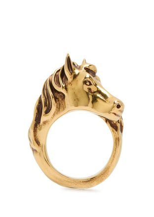 Chlo&eacute; The Chlo&eacute; Chain Horse Ring - Gold - 52 (UK M / US 6.5)