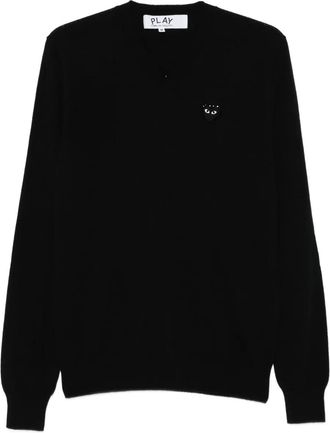 Comme Des Garçons Maglione con applicazione - Nero