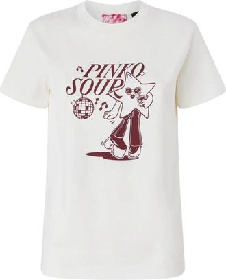 Pinko T-Shirts - Dames - T-shirts - Wit - S - Katoen - Tops