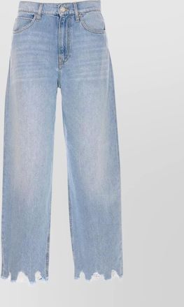 Pinko wide frayed hem trousers with 5 pockets