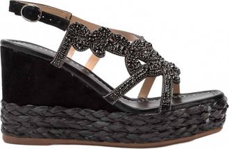 Alma En Pena Womens Malaquita Wedge Sandals In Black