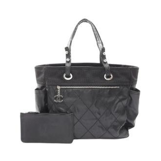 Chanel Pre-owned Tote Bags, female, Black, Size: ONE SIZE Pre-owned Paris Biarritz Tote MM