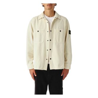 Stone Island Heren, Jassen, Wit, Maat: XL Katoen